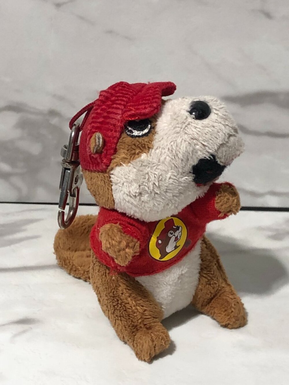 BUC-EES Beaver Plush Keychain Gas Station Mini 3.5" Bucees Souvenir